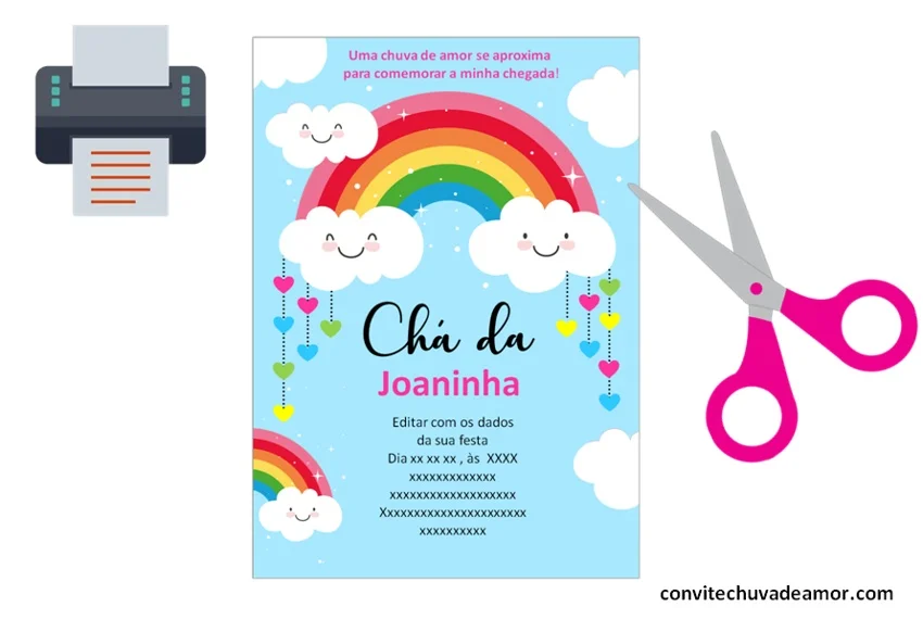 Convite online joaninha editar grátis