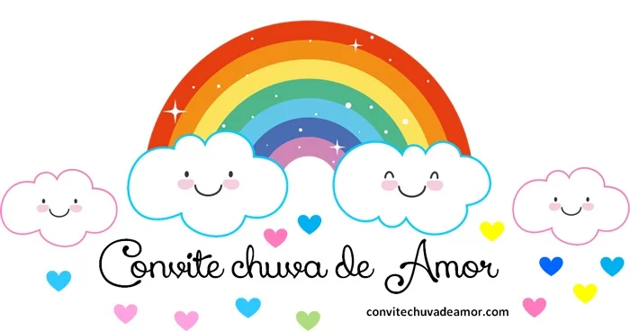 Chuva de Amor para Colorir Chuva de Amor